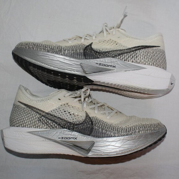 Nike ZoomX VaporFly 3 Running Shoes White/Particle Grey Metallic Men's Sz12.5 - Picture 5 of 16